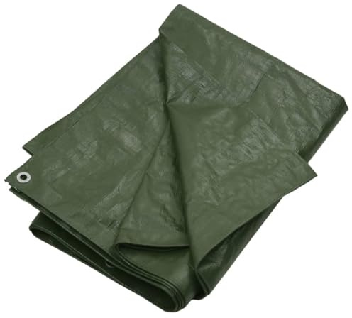 vidaXL Abdeckplane Schutzplane Gewebeplane Bootsplane Bodenplane Gartenplane Holzplane Schutzfolie Industrieplane Plane 180g/m² 6x12m Grün HDPE