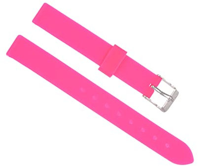 sourcing map Soft Rubber Watch Band 20mm Width Replacement Silicone Watch Strap Hot Pink