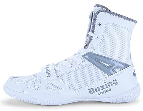 Youngtie Herren Boxschuhe Pro Wrestling Schuhe Jungen Fitness Training Boxschuhe Weiß EU 41