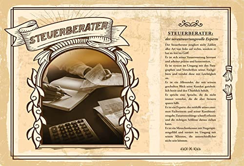 Blechschild 20x30cm gewölbt Steuerberater Deko Geschenk Schild