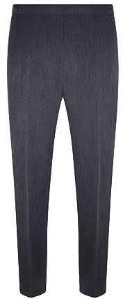 Dollar Jeans Ladies Bowls Trousers Grey Stretch Pants Non Stretch Waist 10-22 Pockets Womens (as8, Numeric, Numeric_16, Regular, Short)
