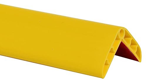 PVC Kantenschutz für Treppenstufen, Winkelprofil Selbstklebend Kantenschutz-Gummi-Stoßleiste für Wand-Schreibtischmöbel,Treppenschutz,Tischkantenschutz für Garage (3.5CM*3.5CM-Gelb)