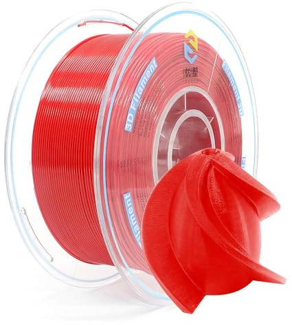 YOUSU PETG 3D Printer Filament 1.75mm Red, 1kg PLA Filament (2.2lbs) Better Physical Strength and Layer Bonding Performance, Fit Most FDM Printer (PETG Red)
