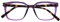 OPULIZE KOI Lesebrille - Große Rechteckige Brillenfassung - Violett - Sehhilfe für Damen, Herren - Federscharniere - R50-5 - +1.00