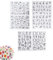 DEANKEJI 175 Stück Stickvorlagen, 3 Blatt Stickvorlagen Wasserlöslich, Selbstklebende Stickvorlage, Geeignet für Stickdekorationen auf Handtüchern, Kleidung, Hüten und Tischdecken