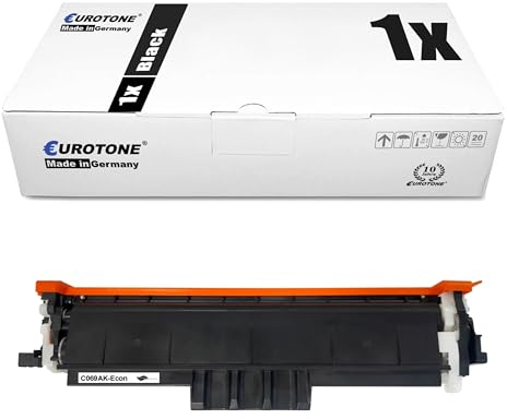 Eurotone Schwarz Toner 069 kompatibel für Canon imageCLASS LBP673Cdw LBP674Cx MF752Cdw MF756Cx ersetzt 069 Black [MIT CHIP UND FÜLLSTANDSANZEIGE]