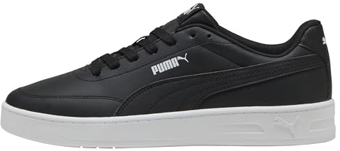 PUMA Unisex Court Classic Clean Sneaker, Black Black White, 4.5 UK