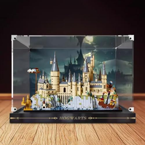 Acryl-Vitrine für Lego 76419 Schloss und Gelände, staubdichte Box, Aufbewahrungsbox, transparente Box, Displaybox, kompatibel mit Lego 76419 (nur Hülle, kein Modell) (lackiert)