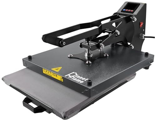 PlanetFlame Machine de presse à chaud pour T-shirts avec poignée amovible pour les transferts par sublimation de chaleur sacs en toile sacs à dos et autres projets