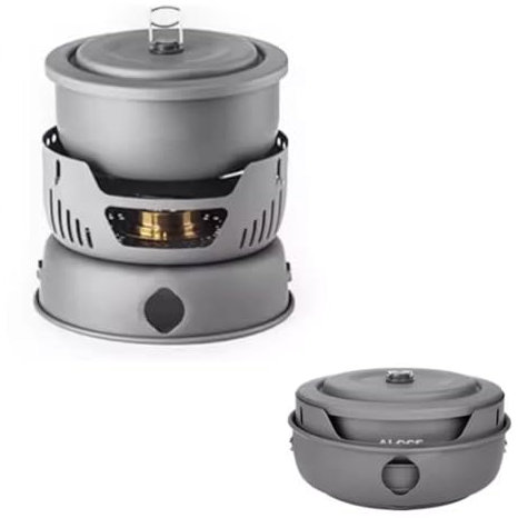 Stufa A Pellet Piccola Stufa A Legna in Lega di Alluminio Design Antivento con Griglia Stufe A Legna Uso Interno Ed Esterno Fornello da Esterno