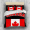 PUOJIEAT Bettwäsche 155x220 Kanada-Flagge Weich Mikrofaser Bettwäsche-Sets Kanada-Flagge Bettbezug mit 2 x Kissenbezug 80x80 cm 3D Bettzeug Set q9194