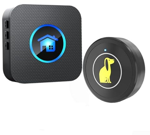 Hasaller Dog Doorbell Smart Dog Doorbells Wireless Dog Door Bell for RING IP65 Waterproof Touch Buttons Dog Doorbell Smart Dog Door Bell Wireless DoorBell for Potty Training(1 Receiver+ 1 Button)