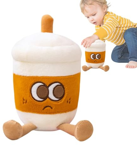 Senermter de Peluche de Taza de café, Tazas de café de Lujo, Lenos Divertidos para Adultos, Taza de simulación Coleccionable Figura para decoración del hogar para niños y niñas, día de