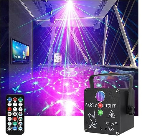Strobo Discoteca, Lampade da discoteca Mini luci da festa USB Proiettore portatile Stroboscopi DJ RGB colorati Illuminazione da palco for Bar Club Light per Feste da Ballo DJ di Compleanno Karaoke