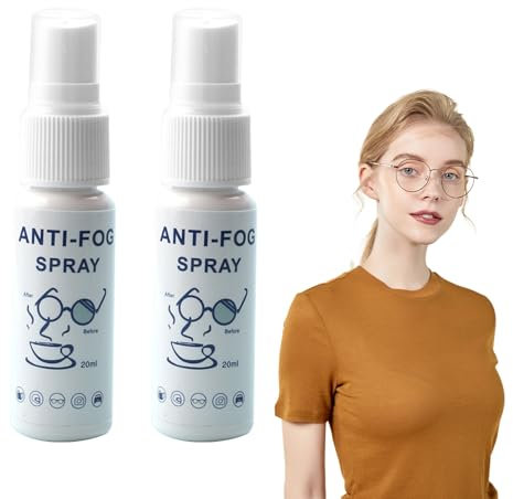 Benaewa 2 Pcs Anti Fog Spray for Glasses, Portable Demister Spray for Swimming Goggles, Car Windows