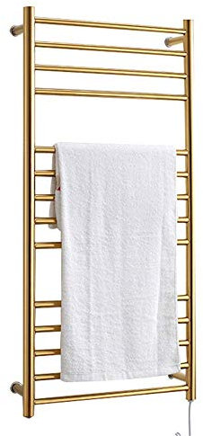 MYUYEE Toallero calefactado de Pared Calentador de Toallas de Acero Inoxidable 304 radiador para baño Hotel de Lujo Color Dorado.,