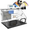 Cabine de pulvérisation portable pour aérographe avec lumières LED, station de peinture compacte et efficace pour maquettes, travaux manuels et œuvres d'art