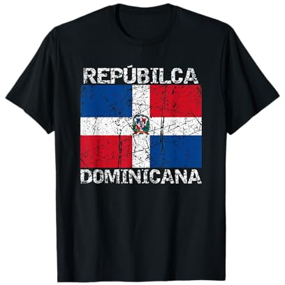 Dominikanische Republik Flagge Distressed Republica Dominicana T-Shirt