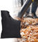 Saco de recogida para hojas eléctrico, saco de recogida de hojas, bolsa con cremallera para jardín, color negro