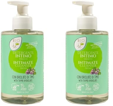 Bioconte Organic Fresh Intimate Wash pH Balanced Vegan (Twin Pack) | 97% natural ingredients, vegan, dermatology tested, gentle pH-balanced for daily feminine hygiene and freshness