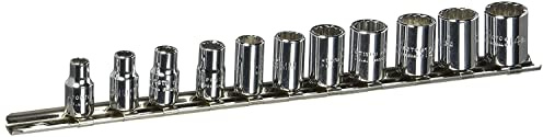 Socket Set, Metric, 1/4 in. Dr, 11 pc