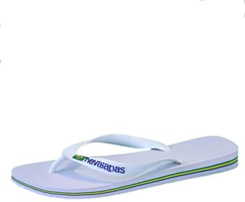 Havaianas Unisex Brasil Logo Zehentrenner, Weiß, 37/38 EU