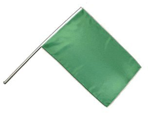 Digni Drapeau Unicolore Vert sur hampe - 60 x 90 cm