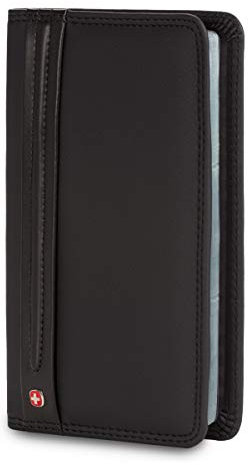 Wenger Travel Gear Diplomat Personal Card File 156, Schwarz, 31 Sections, 156 Visitenkarten, Minimalistisch, Unisex, Geldbörse, Polyurethan mit Lederbesatz, Kompakt