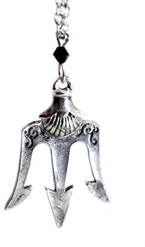 Beaux Bijoux Velvet Box – Percy Jackson Poseidon Anhänger The Heroes of Olympus Halskette, Silber