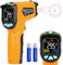 Infrarot Thermometer AD50 IR Laser Digital Thermometer -50°C bis 600°C kontaktfreies mit Farbe lcd 12-Punkte-Laserkreis Farbbildschirm Alarmfunktion bei Über/Unterschreitung der Temperatur