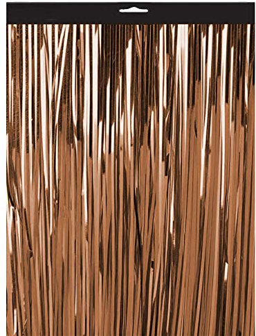 Lametta Vorhang - 300x100cm Fransen aus Folie für Tür Tisch Wand Fenster Deko Hochzeit Party Geburtstag Glänzend Dekoration Basteln Hochzeitsdeko Girlande Foto Babyparty groß XL Partydeko - Champagner