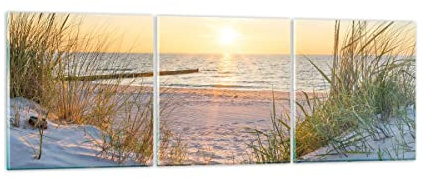 ARTTOR Glasbild 120x40cm Wandbild Glasdruck Landschaften Maritim - 3989