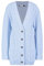 Red Olives New Women's Ladies Long Sleeve Button Top Chunky Aran Cable Knitted Grandad Cardigan UK 8-26 (8-10, Baby Blue)