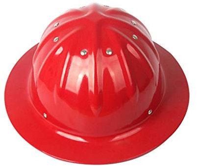 bauhelm Aluminiumhelm Bauhelm VerstäRktes Blatt 4-Punkt-Nietschnalle Schlagfestigkeit und DurchstoßFestigkeit(rot)