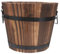Holibanna Rundes Pflanzgefäß aus Holz für den Garten, Whiskey-Fass, Übertopf, runder Garten, Blumentopf für drinnen und draußen, Zuhause, Garten, Terrasse (groß)
