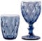 KEDEA Bicchieri Acqua Colorati in Vetro, Calici Vino Colorati in Vetro, Lavabili in lavastoviglie, Tumbler Acqua Colorati e Calici Vino Colorati in vetro GRAND PAVE' colore BLU ZAFFIRO