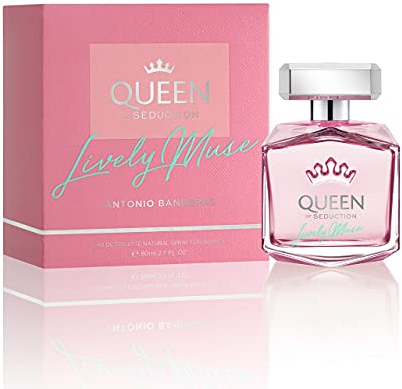 Banderas – Queen of Seduction, Lively Muse – Eau de Toilette für Damen – Langanhaltend – Charmanter und romantischer Duft – Blumige und fruchtige Noten – Ideal für tagsüber – 80 ml