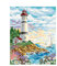 Malen nach Zahlen Erwachsene Leuchtturm 40x50 cm Paint by Numbers DIY Öl Acryl Leinwand Bild Dekoration Küste lighthouse ohne Rahmen 1 Stück