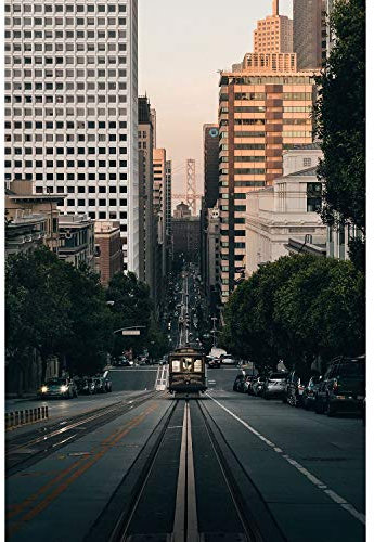 Fabulous Plakat San Francisco Tram Boulevard Verkehr 30x32cm