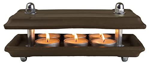 Wärmeplatte Basalt L 32/18 6 Maxi Kerzen Glühwein Grillen Balkon Terrasse Garten – Teelichtlampe Notheizung * Hornet-Products die Teelichtofen Manufaktur * IN 2022 ÜBER 18000 Produkte VERKAUFT