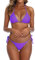SHERRYLO Perizoma Bikini Costume Da Bagno per Le Donne Nero Brasiliano Stringa Bikini Costume Da Bagno Triangolo Top Costumi Da Bagno, Viola, L