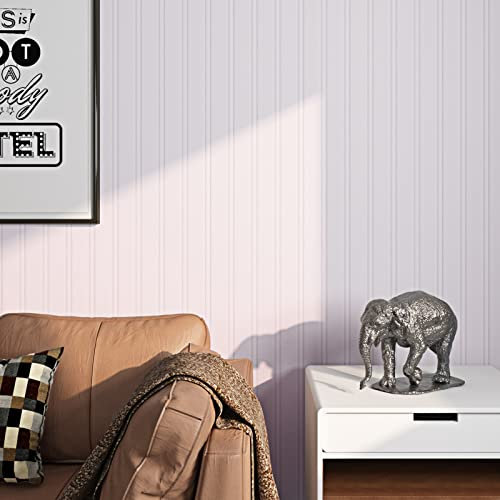 ReWallpaper Papel Pintado Autoadhesivo Blanco Papel Pintado Rayas 44.5CM×7M Papel Pared Salon Moderno Papel Paredes Decoración Rayas Vintage Papel Tapiz Impermeable para Baño Cocina Pared Dormitorio