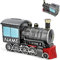 alles-meine.de GmbH Spardose Verschiedene Modelle wählbar mit Verschluss - aus Kunstharz/Polyresin Eisenbahn/Zug/Lokomotive inkl. Name - mit Verschluss - aus Polyre..