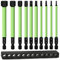 Hakkin 10 Stück Hex Sechskant Schraubendreher Bits Set Lang 100 mm 1/4 S2 Schlagschrauber Bitsatz für akkuschrauber 1,5/2/2,5/3/4/5/6/8/10/12 Magnetische Hexagon Innensechskant Inbusschlüssel