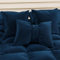 PETTI Artigiani Italiani - 2 Cuscini Divano in Velluto con Imbottitura, Copricuscini Camera da Letto, Cuscini Arredo con Cerniera Invisibile, Cuscini Velluto Blu 2 Pezzi - 50x50 cm