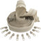 Aerzetix - C62774x5-C62863x10 - Kit di Cerniera Lampo Rinforzata Spirale 5m N°5 18G/MB Colore: Beige Chiaro + 10 cursori N°5 Non bloccabile Colore: Beige Chiaro - merceria Cucito