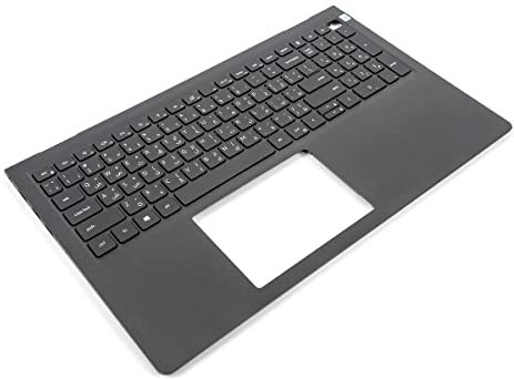 Dell Vostro 15-3510/3250/3530-Series Palmrest & ARABIC Backlit Keyboard - 0TPXKP (W2TMP) - Black (Renewed)