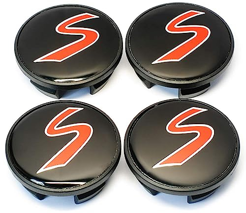 4 pièces Cache Wheel Nut Cover Couvre De Centre De Moyeu De Roue,pour Mini Cooper 54mm AntipoussièRe Et éTancheAntirouille Cache moyeux Accessoires Jantes