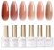 GAOY Icy Jelly Gel-Nagellack Set Mit 6 Farben - Rot, Rosa, Nude - UV LED Soak-Off Für Zuhause Maniküre