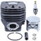 IWBR Kit pistone cilindro 48mm adatto for Husqvarna 262xp 261 262 pezzi di ricambio for motosega a gas 503541171 W candela